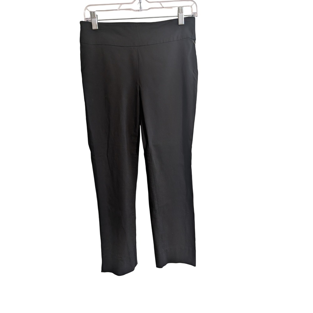 White House Black Market Crop Pants Womens 4 Black Stretch Pull On Trousers